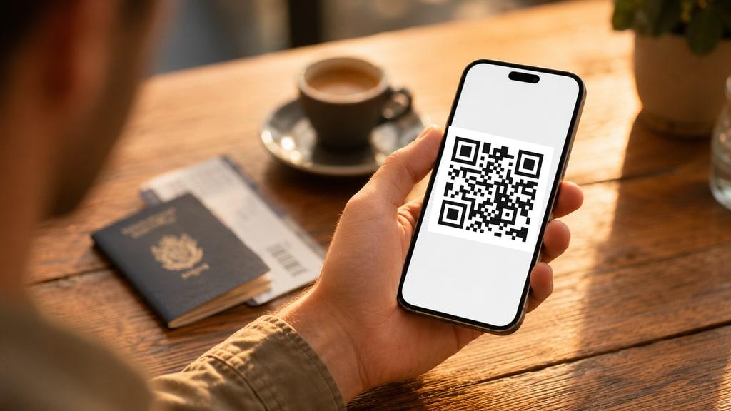 Skanowanie kodu QR eSIM zajmuje sekundy - zrób to w domu przed podróżą.